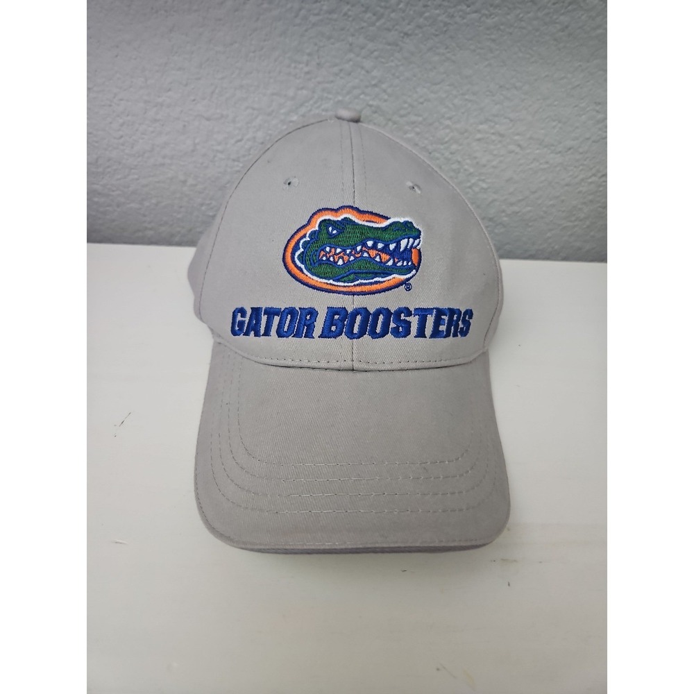 UF Florida Gators Gator Boosters Grey Strapback Baseball‎ Hat OSFM